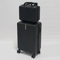 Ensemble de 2, valise à roulettes et combinaison de valises de 20 pouces, matériau rigide anti-chute et résistant à la pression en PP, rangement en couches, fermeture à glissière 1