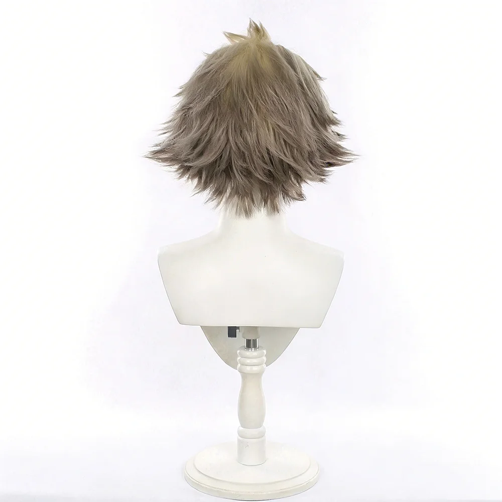Generic Gradient Yellow Short Heat-Resistant Synthetic Wig for Cosplay Events