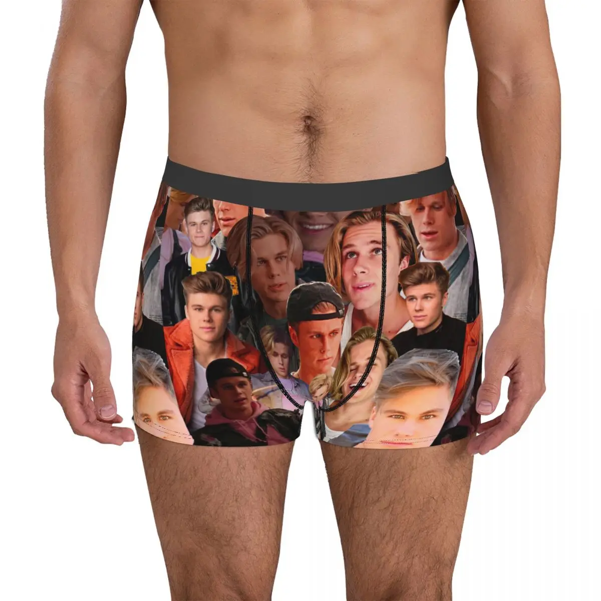 Owen Joyner Photo Collage Men's Boxer Briefs Shorts Men Underpants Cartoon Anime Funny Men's Panties Soft Underwear For Men
