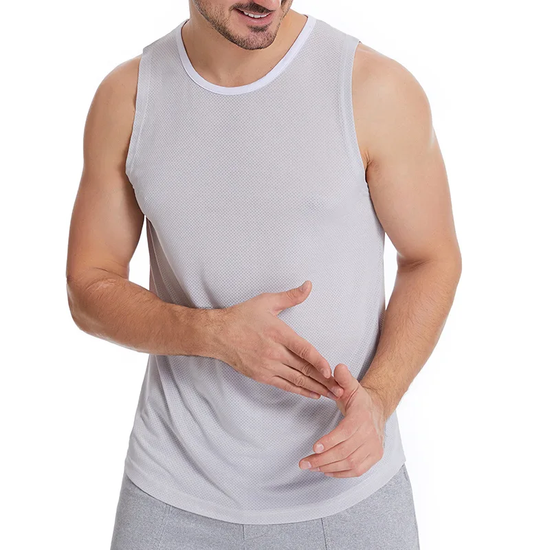 

2022 new Bodybuilding Tank Tops Gym Workout Fitness color matching Shirt Running Elastic, quick-drying and soft fitness Singlet