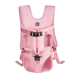 Pet Backpack Carrier for Small to Medium Pets - Travel-Friendly and Comfortable Dog Bag (Pink)