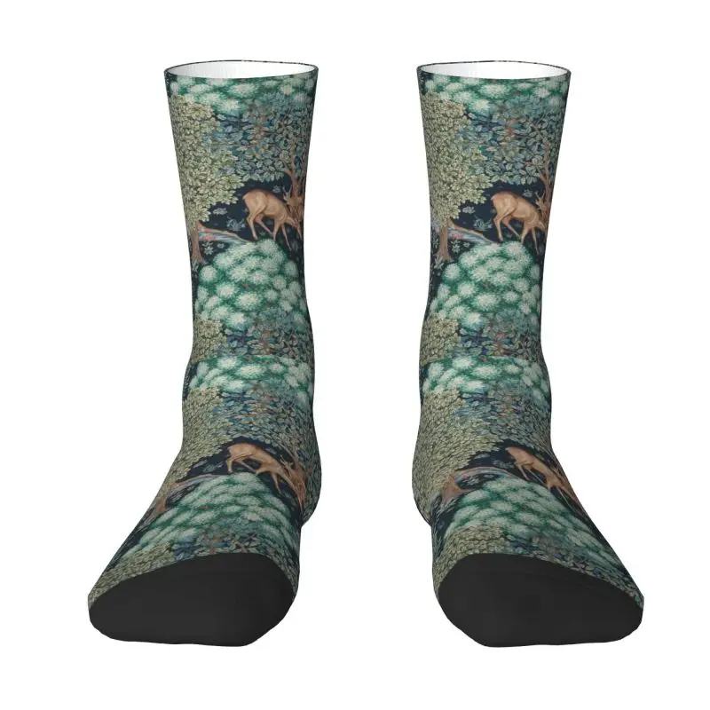 

Funny Printing William Morris Deer Socks for Men Women Stretchy Summer Autumn Winter Textile Pattern Crew Socks