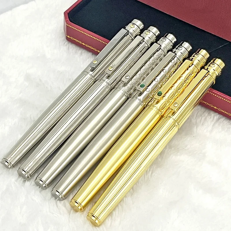 TS CT Classic Matte Metal Barrel Roller Ball Ballpoint Pen With Serial Number Writing Smooth Luxury Stationery