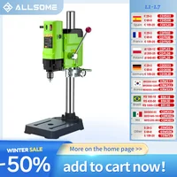 ALLSOME Mini Bench Drill Bench Drilling Machine Variable Speed Drilling Chuck 1-16mm For DIY Wood Metal Electric Tools 1