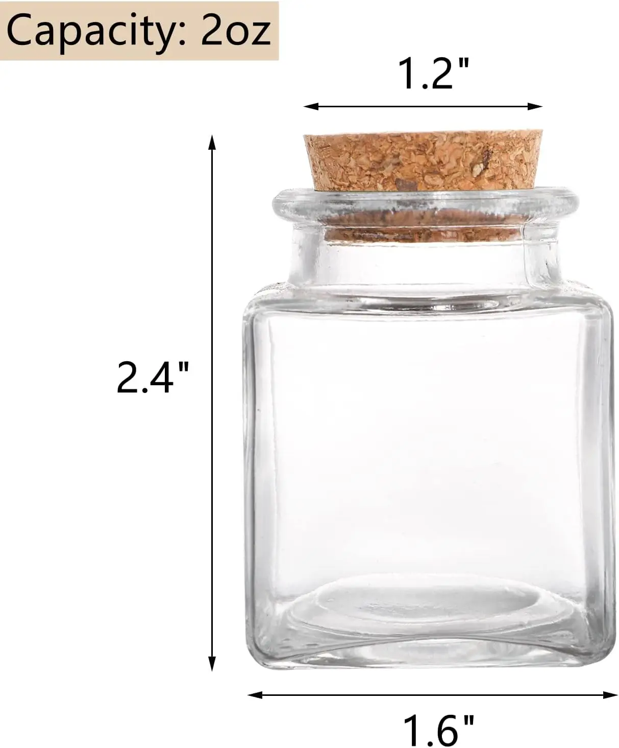 Small Glass Bottles with Cork 1.7 oz/50ml Mini Jars with Twine and Blank Tags for Gift Favors Spices Crafts 12/24Pack