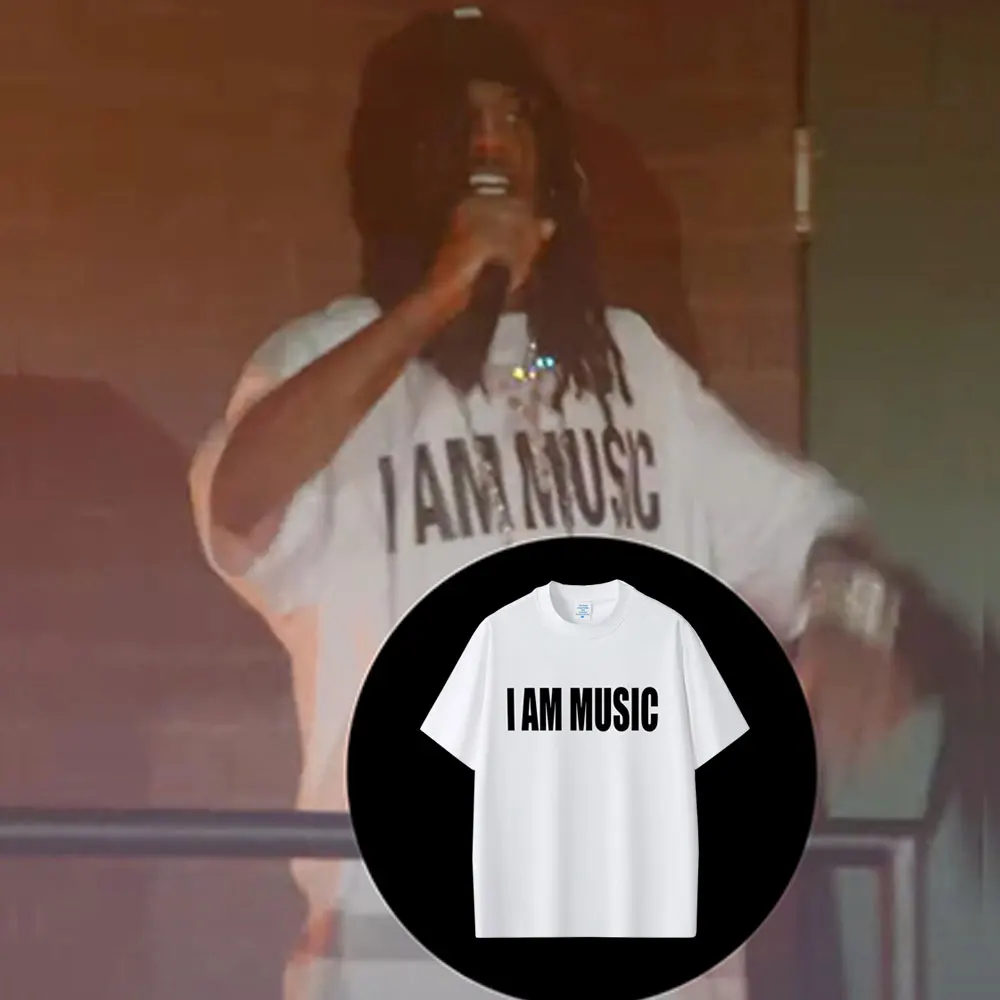 Rapper Playboi Carti I AM MUSIC Same Style Logo T-shirt Men