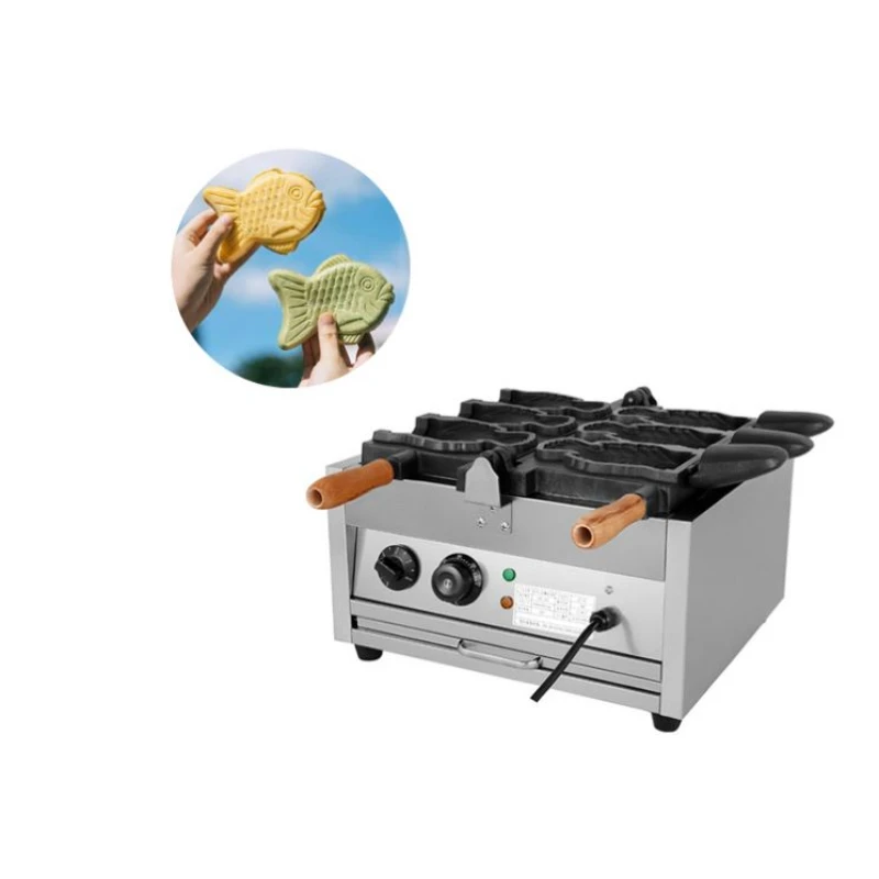 

Stainless Steel Maker with Nonstick Baking Molds taiyaki waffle machine