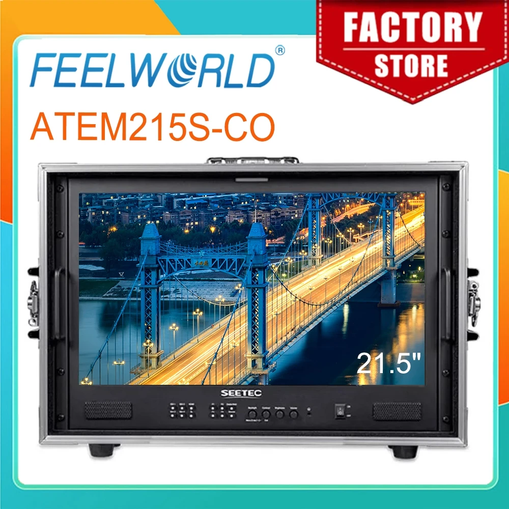 

SEETEC 21.5 inch ATEM215S-CO Portable Carry-on Multi-camera Director Monitor 3G-SDI HDMI Full HD 1920x1080