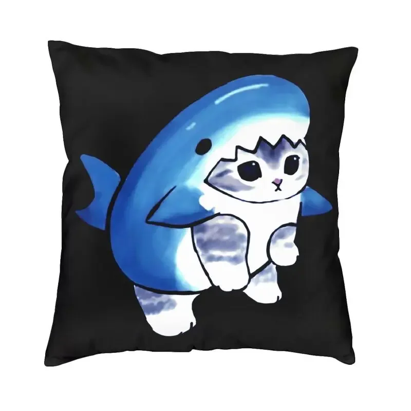 

Cat Shark Cushion Cover Double-sided 3D Printing Cartoon Anime Animals Floor Pillow Case for Living Room Pillowcase Decoration