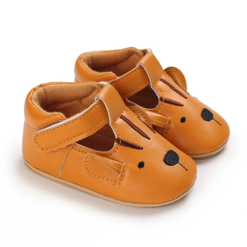 0-18M Baby Shoes Cute Animal Infant Crib Shoes PU Leather Soft Sole Anti-Slip Toddler Baby Casual Prewalker