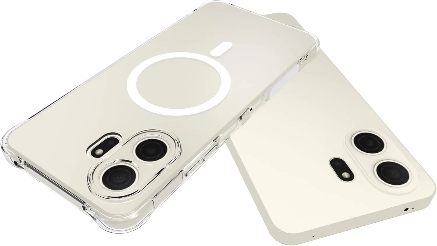 Reinforced Corners Shockproof Clear Soft TPU Case for Magnetic Wireless Charging