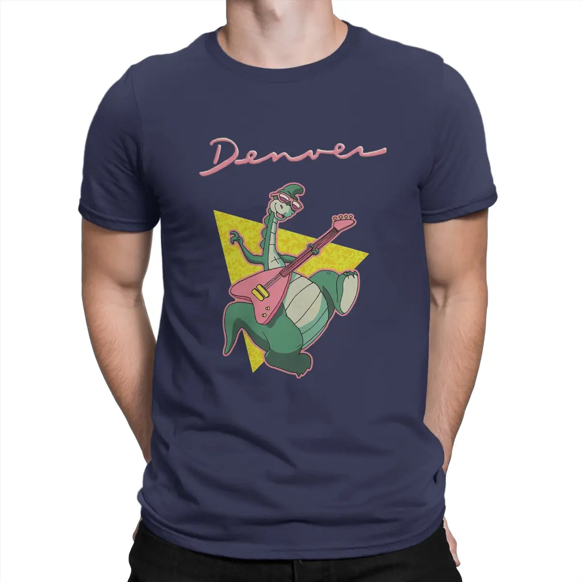 thumbnail image 1 of Camiseta retro de dibujos animados de los 80, exclusiva, de Denver, el último dinosaurio, para hombre y mujer., 1 of 7