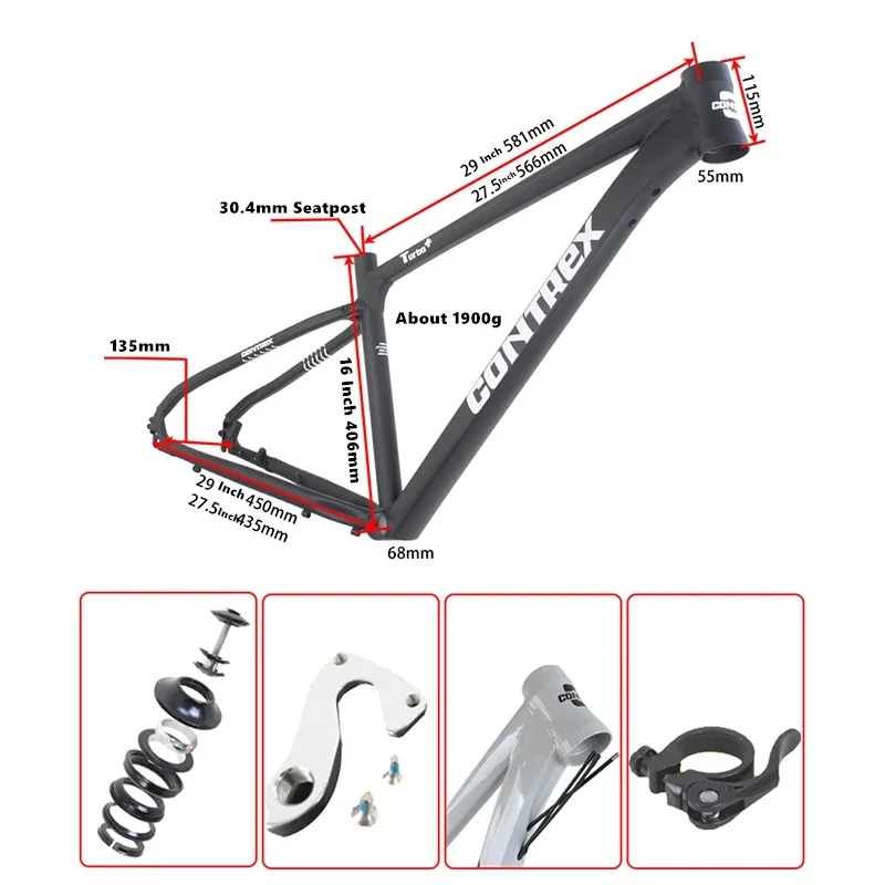 アルミフレーム 27.5インチ MTB 27.5 インチ/29 インチ MTB フレームアルミ合金マウンテン自転車