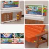 Miniature Items Furniture Family Toy Dollhouse Livingroom Bathroom Kitchen Classroom Set Pretend Creative Ideas Kids Toy Gift 3