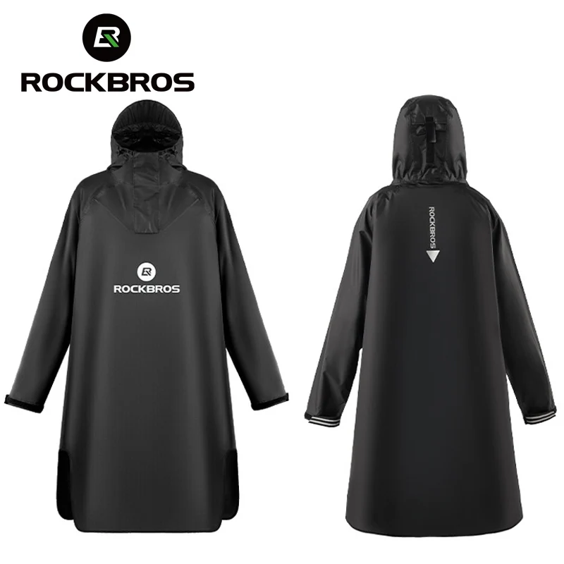 ROCKBROS Cycling Raincoat Men Women Outdoors Waterproof Cloak Rainproof Windbreak Travel Camping Hiking Rain Poncho With Hood