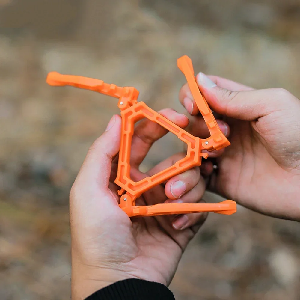 Nylon Gas Canister Stand Foldable Outdoor Gas Tank Bracket Camping Stove Bottle Stand Universal Tripod Folding Canister Stand Image 19