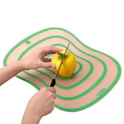 Premium Non-Slip Antibacterial Cutting Board for Kitchen - Frosted Surface for Effortless Chopping (Green)