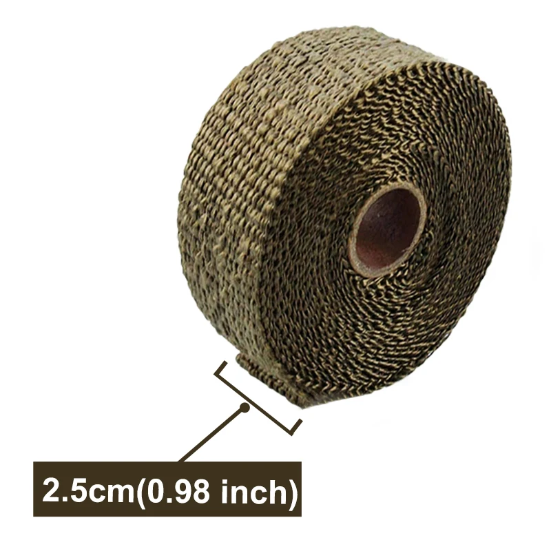 High-Performance Fiberglass Heat Shield Tape - 10M Insulating Wrap for Exhaust Pipes
