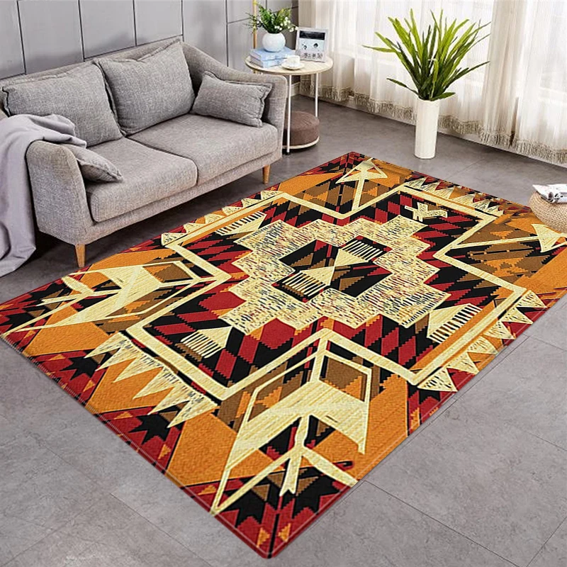

Geometric Patterns Printed Rugs Household Living Room 3D Printing Minimalism Room Decoration 3d Rug Non-slip Washable Small Rug