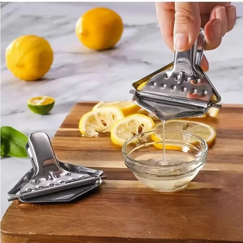 Manual Lemon Squeezer Stainless Steel Fruit Juicers Lemon Clips