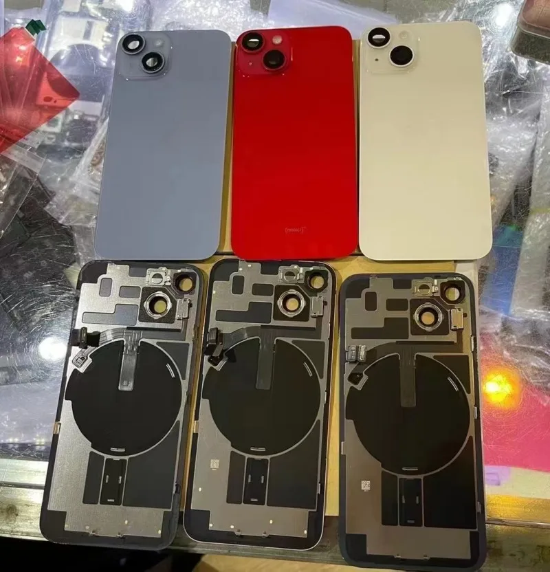 

Back Glass Replacement for iPhone 14 14Plus Rear Housing Door with Original Wireless Charging Connector