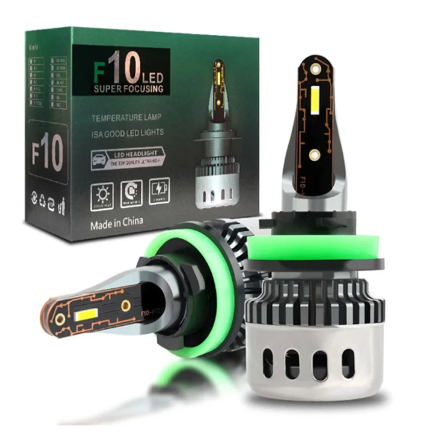 Led Headlight 1PCS F10 H7 6000K H1 H8 H11 H4 Led Bulb Fog Light 9012 Hir2 9005 HB3 9006 HB4 Auto Lamp 16000LM 70W Turbo Mini