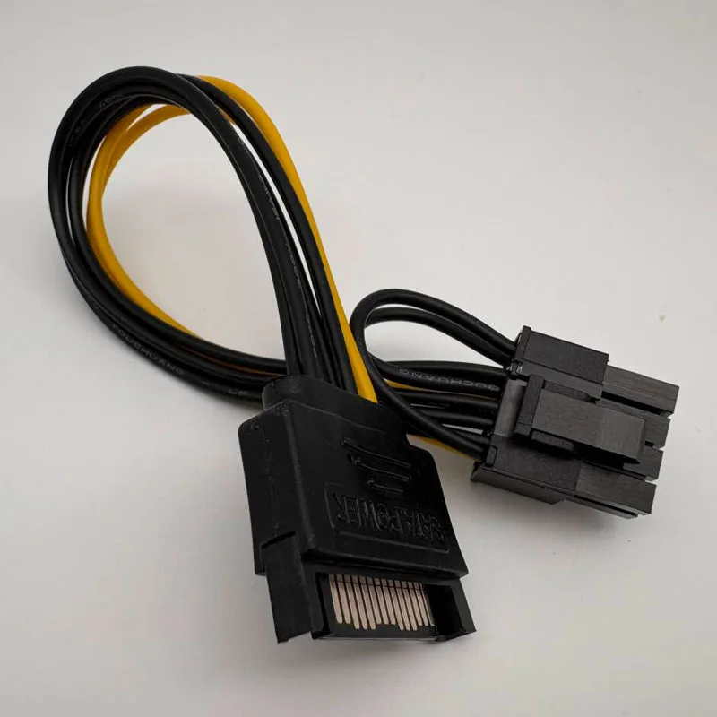 Enhanced Graphics Card Power Adapter Cable - SATA to 8-Pin for High-Performance Mining