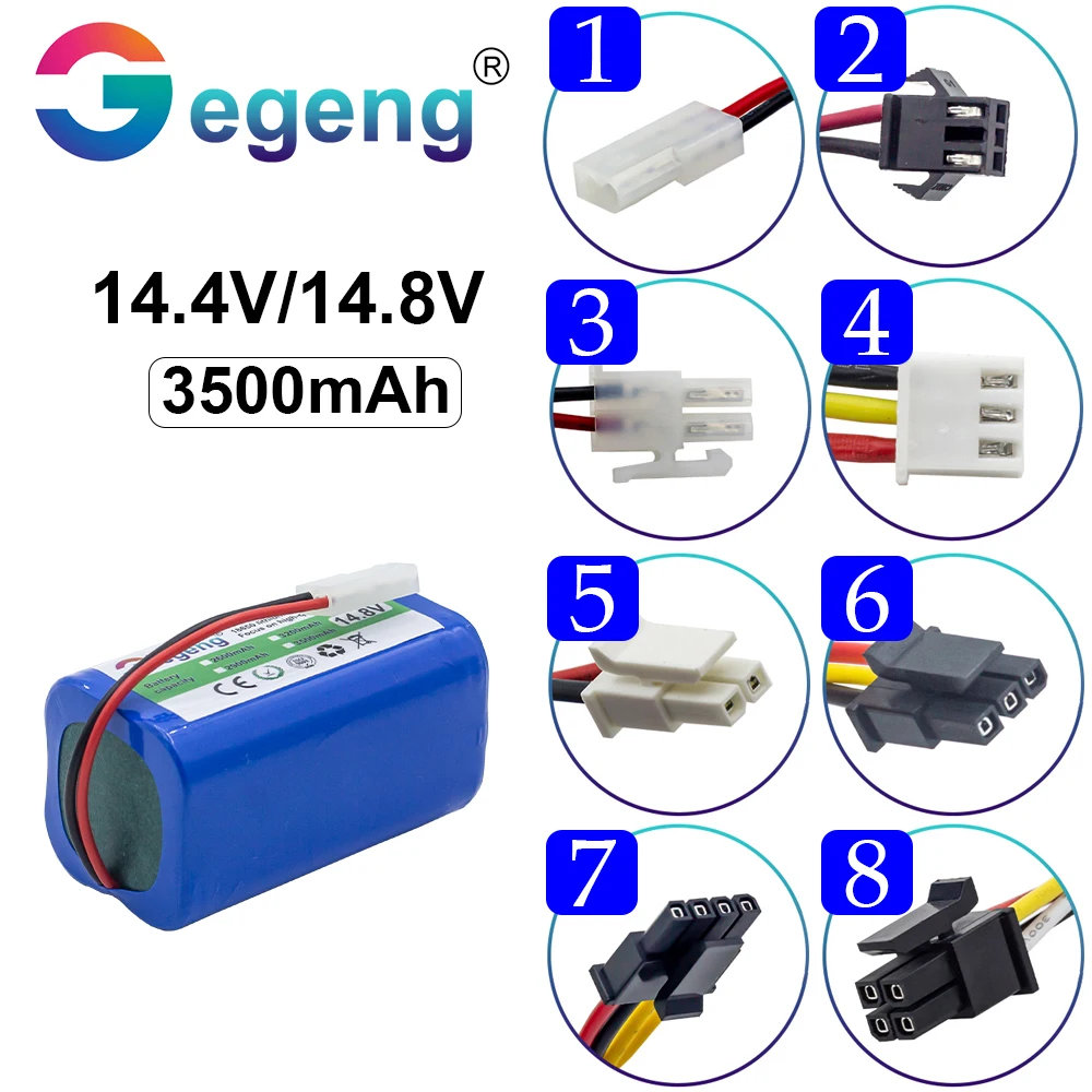 Gegeng 14.8V/14.4V 4S1P 3500mAh Vacuum Cleaner Battery for Panasonic/ILIFE/FLYCO/Eufy/POLARIS/RoboVac/Deebot /Conga Excellence