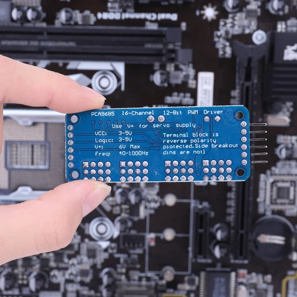 PCA9685 PWM Servo Motor Driver Board - 16 Channel 12-Bit IIC Interface Controller (1-10PCS)