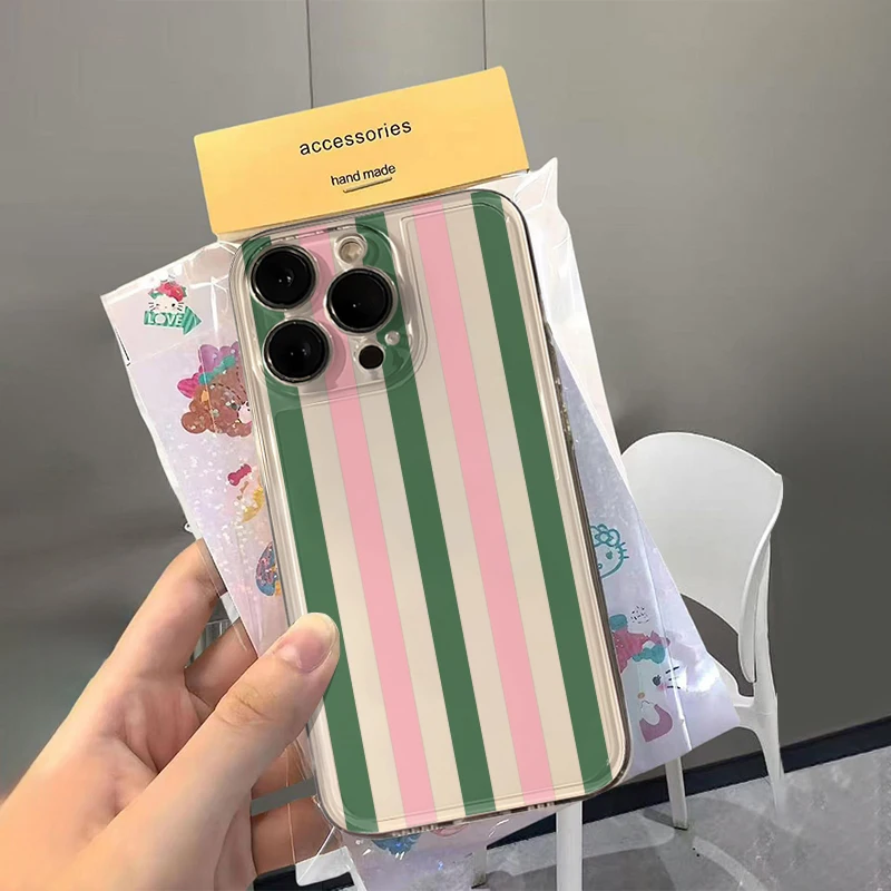 Vibrant Stripes Transparent Phone Case