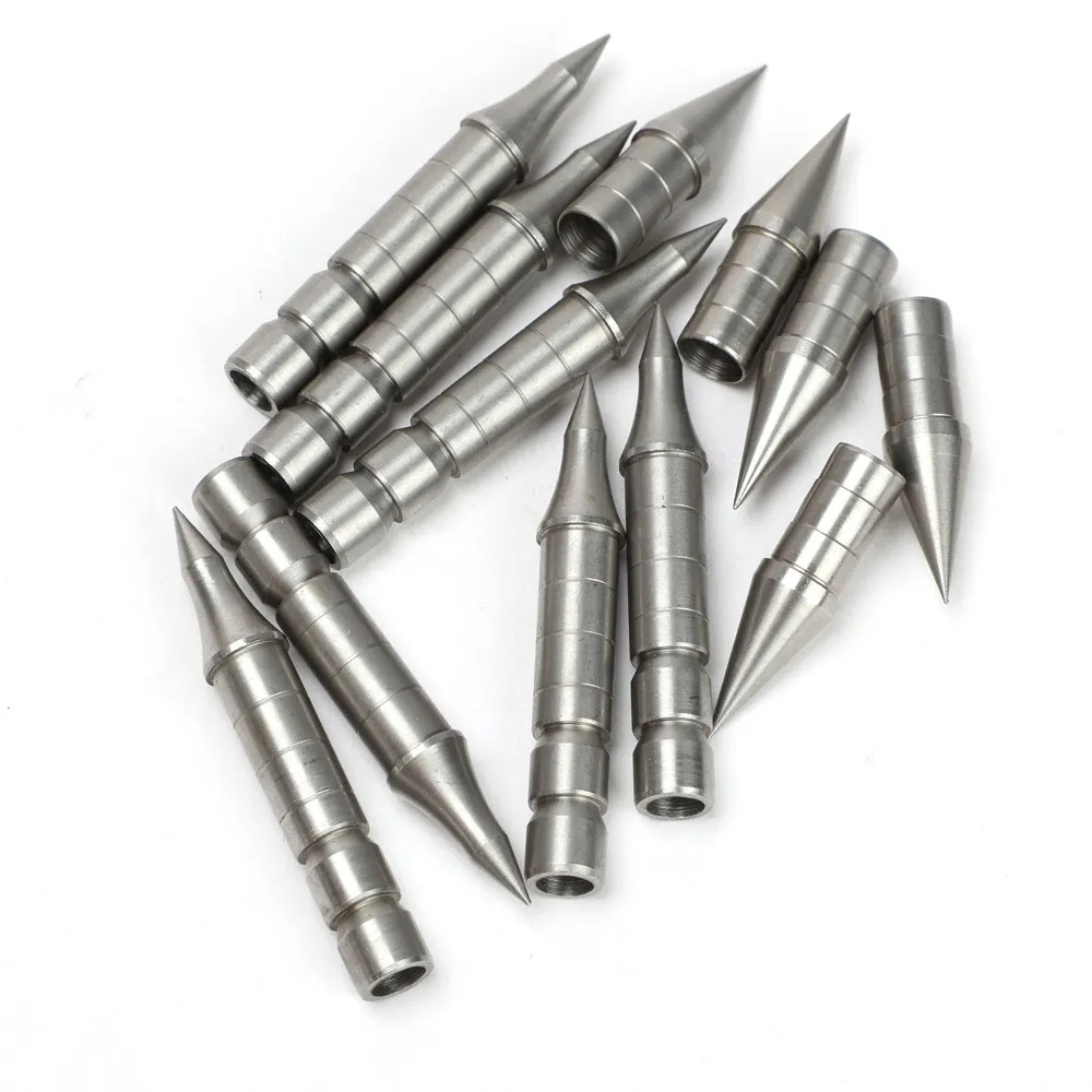 ID 8.0mm Arrow Point Archery Broadheads 6/12pcs 100/120/180 grain for Recurve Compound Bow Arrow Head Tips DIY archery arrowhead