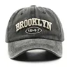 Retro brooklyn Letter Embroidery Baseball Caps Spring Summer Men Women Cotton Adjustable Casual Hat Hip Hop Streetwear Sun Hats 2