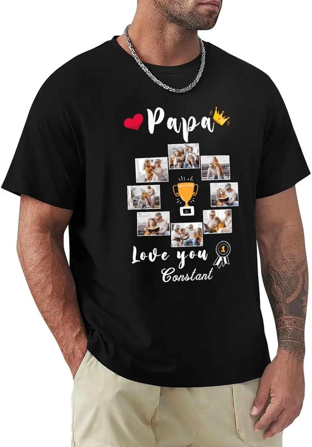 Father-s-Day-Personalized-Mens-T-Shirt-Best-Dad-Forever-Image-Text-Made ...