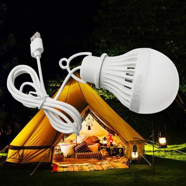 Camping Lantern,Hanging Rechargeable Light Bulbs,Portable USB Camping Light  Bulb for Camping, Hiking, Home ,LED Tent Light Bulb with Hook for Camping