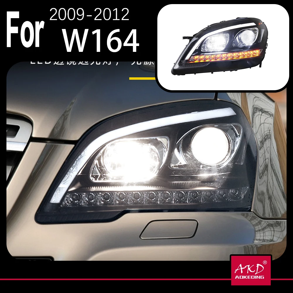 AKD Car Model for Benz W164 LED Headlight 20092012 Headlights ML350