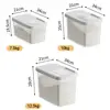 Creative Rice Bucket Tank Moisture-proof Sealed Rice Storage Box Insect-proof Cereal Grain Food Container Kitchen Accessories 6