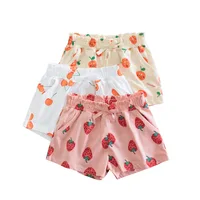 2025 Summer Cotton Shorts For Girls Korean Version Printed 2-8 Years Children Girls Casual Shorts Kids Toddler Baby Girl Clothes