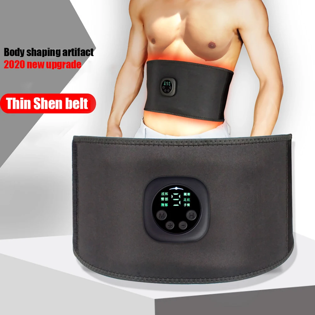 EMS Ab Muscle Stimulator Portable Abdominal Muscle Toner 6 Modes Abdominal Training Waistband 9 Level Vibration for Body Shaping muscle stimulator abdominal muscle stimulator