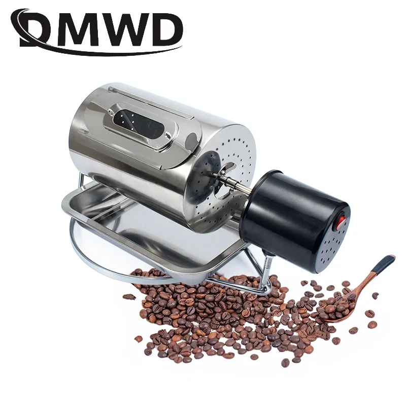 110V/220V Coffee Beans Roaster Stainless Steel Cafe Bean Roasting Machine Baking Fry Peanut Grain Nuts Dryer EU UK Plug