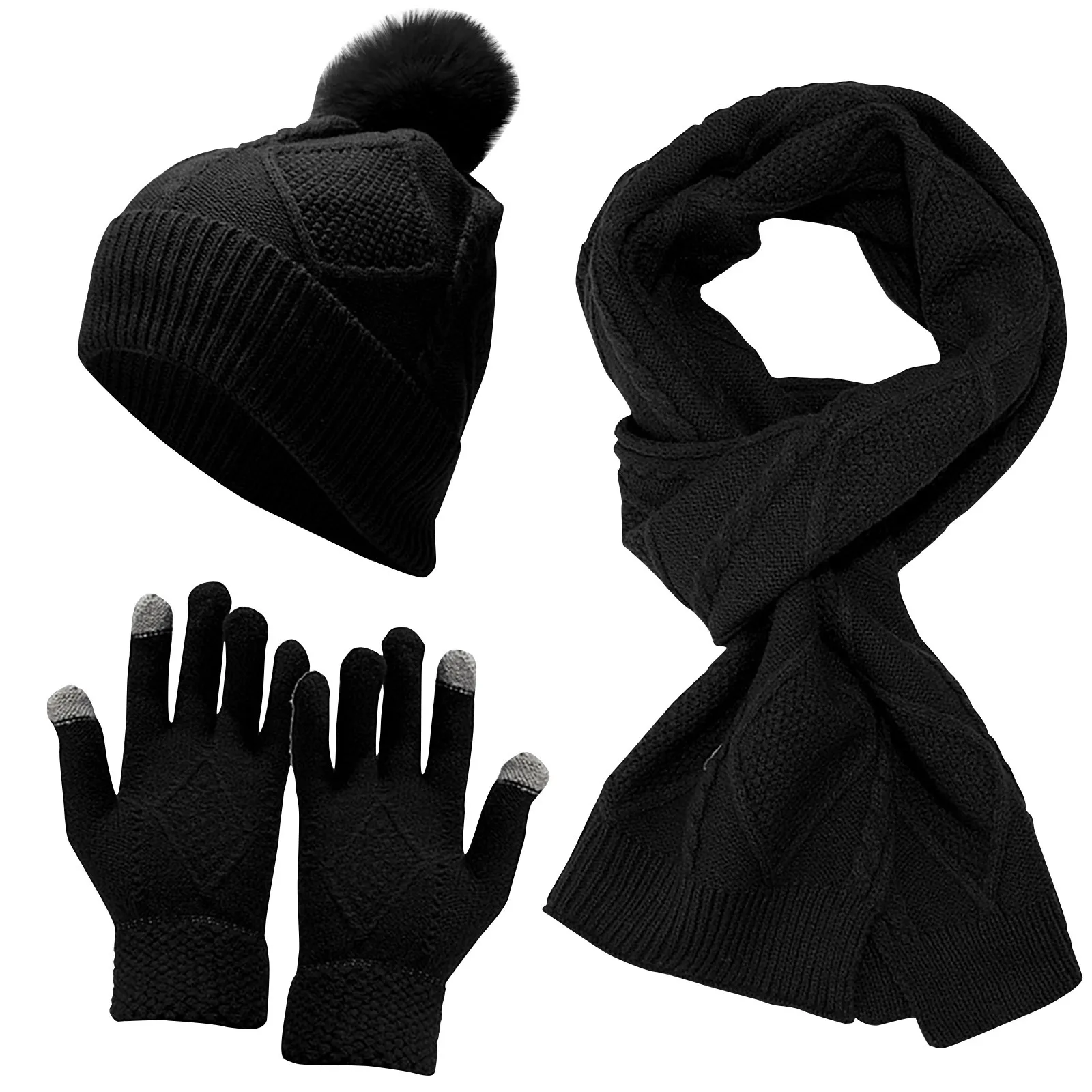 

Fashion Womens Knitted Woolen Cap Cold Protective Ear Sleeve Cap Winter Hats Woman Bufanda Invierno Mujer Women'S Scarf Winter