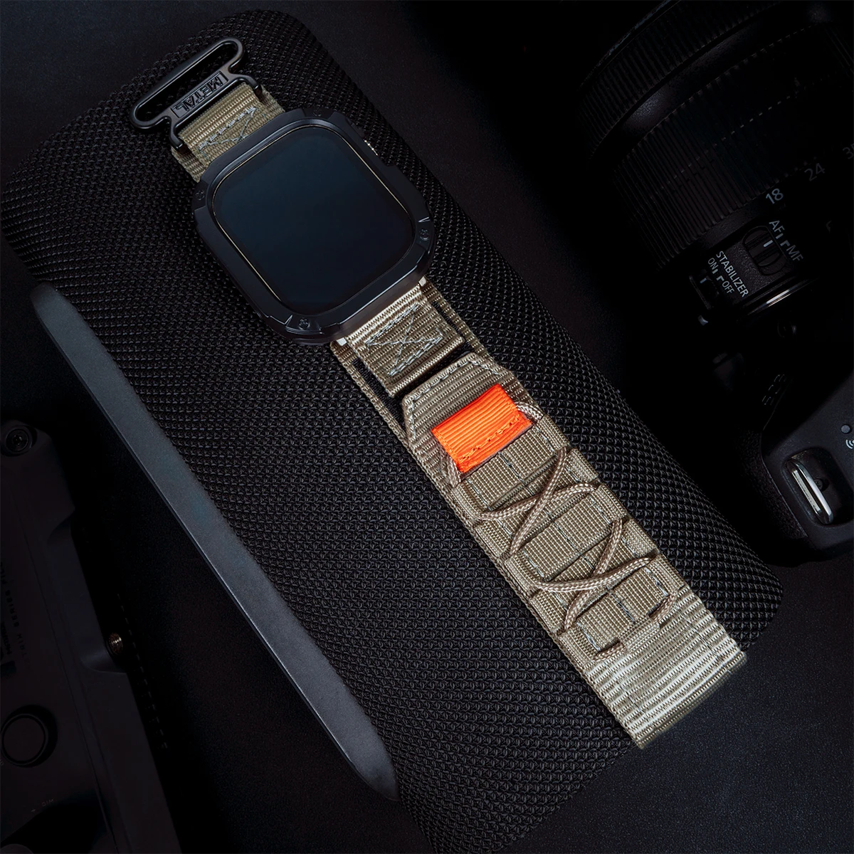 Enhanced Tactical Nylon Strap with TPU Anti-Drop Case
