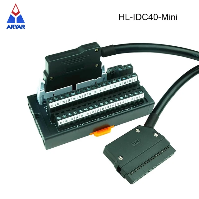 Scheda Breakout IDC40P 40 Pin Maschio Con Morsettiera - Per PLC E Interfaccia Elettronica