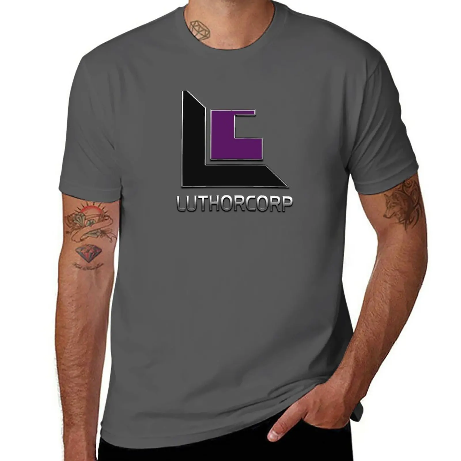 

Новая футболка Luthorcorp, Мужская одежда, белые футболки для мальчиков, футболка с коротким рукавом, футболка оверсайз, футболки для тренировок для мужчин
