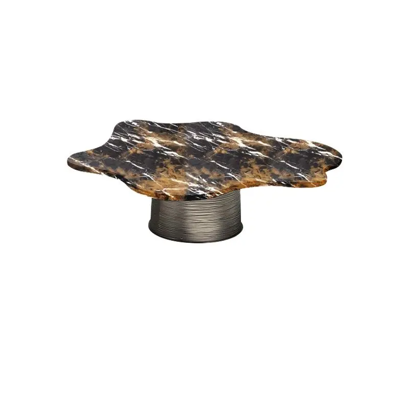 

Italian special-shaped natural marble tea table high-grade modern Italian light luxury tea table