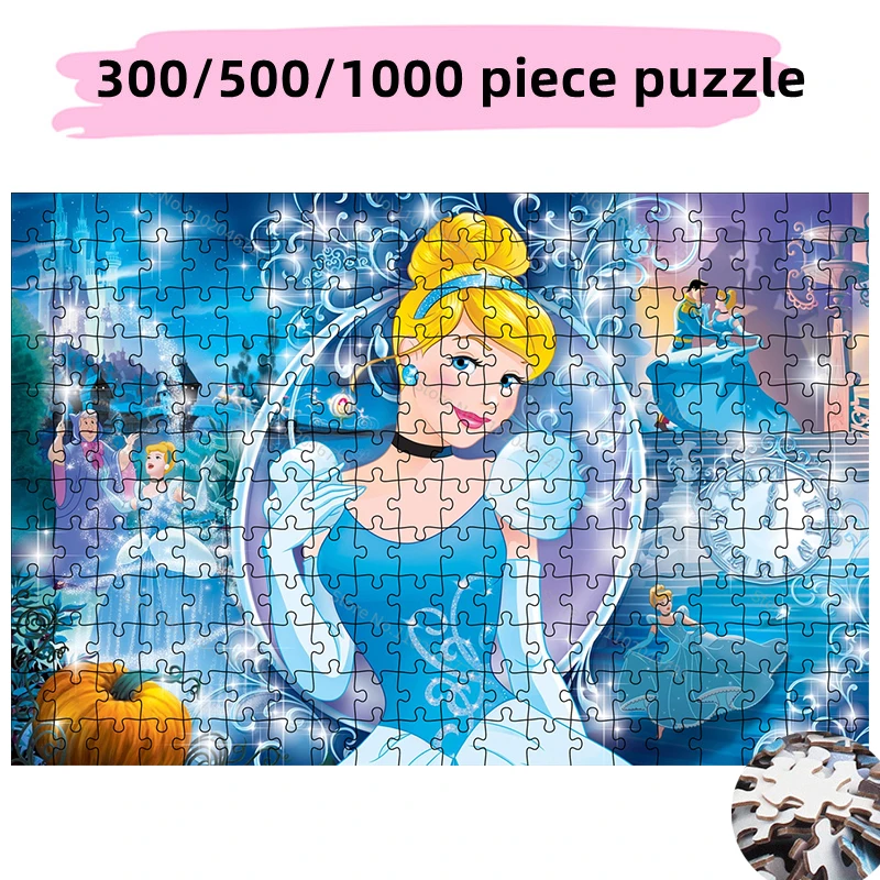 

300 500 1000 шт., пазлы из мультфильма «Золушка»