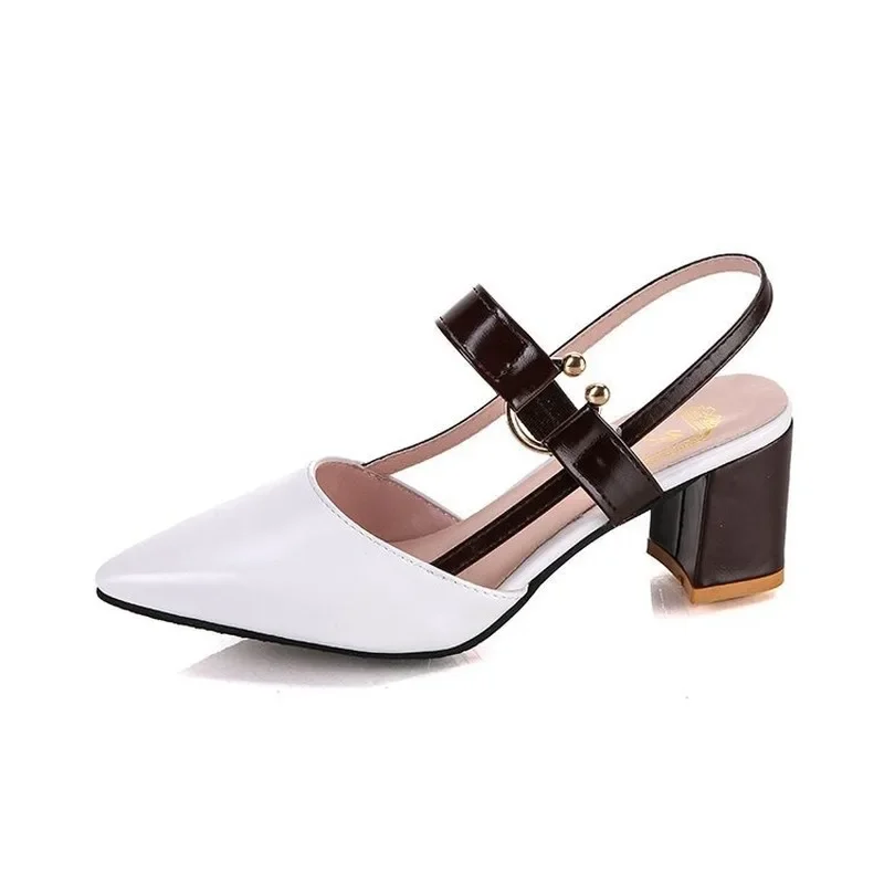 Sandals Women's Summer Pointy Chunky Sandals Large Size Women's Fashion Woman Shoes women sandals
