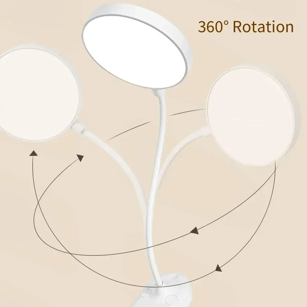 Small Desk Lamp Flexible Neck LED Reading Light