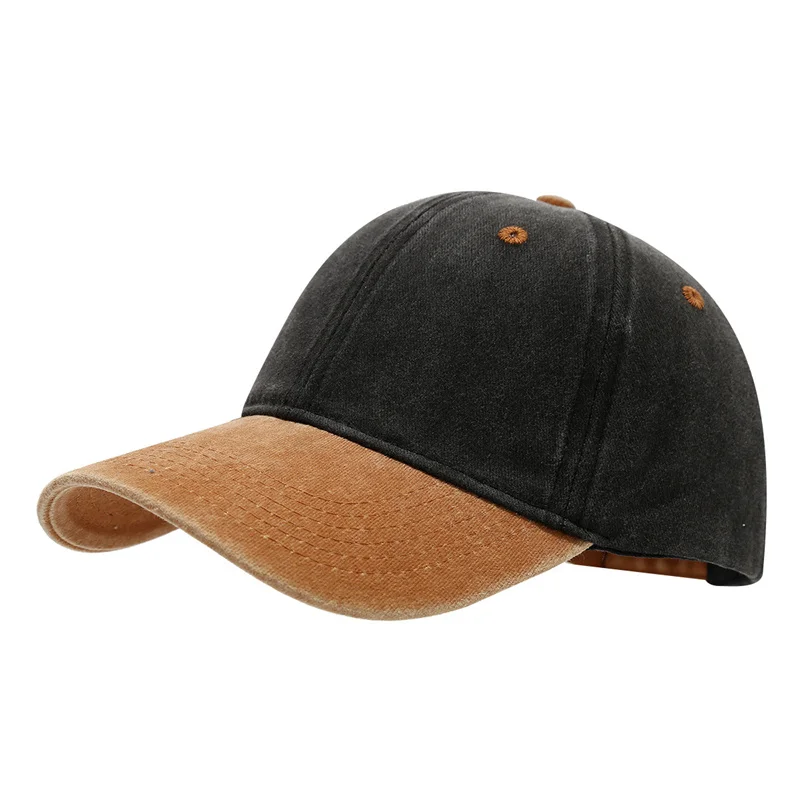Unisex Vielseitige farblich passende gewaschene Baseballmütze Männer und Frauen Casual Sport Light Plate Cap Frühling Sommer Snapback Sonnenhüte – Detail 16