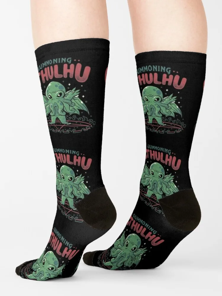Summoning Cthulhu Cool Horror Gift Socks Compression Socks Men Socks Man Sport