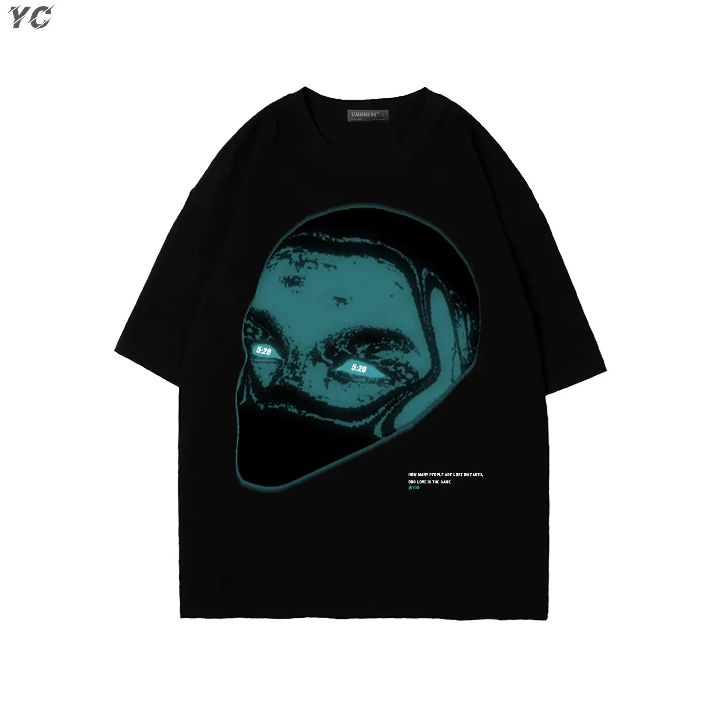 

Футболка мужская оверсайз с графическим принтом, винтажная уличная одежда в стиле панк, хип-хоп, в Корейском стиле, в стиле Харадзюку, готическая одежда, Y2K